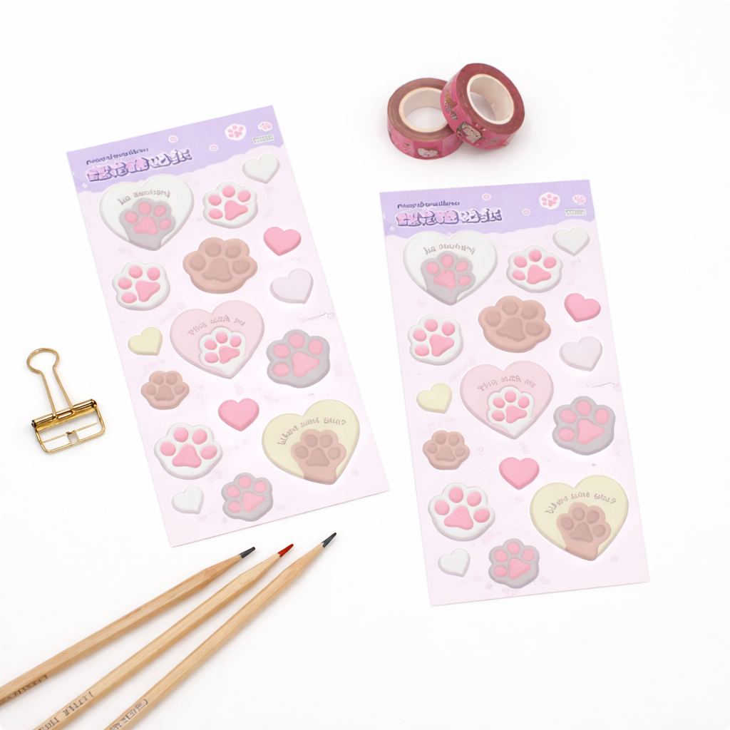 CAT Paw Print Stickers（2pc）