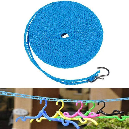 🔥LAST DAY BUY 1 GET 1🔥Non-slip, Wind-Resistant Clothesline with Hooks👕