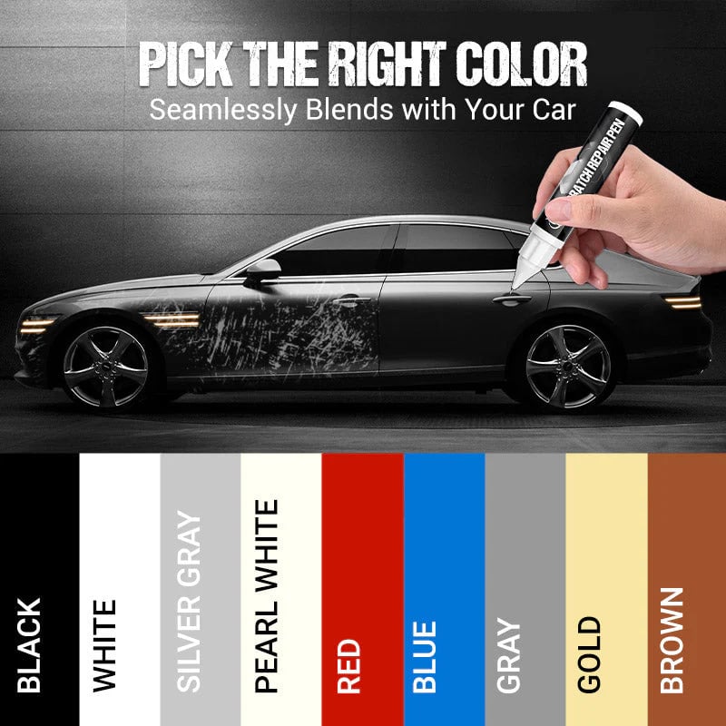 Dot and brush application for car scratch repair pen
