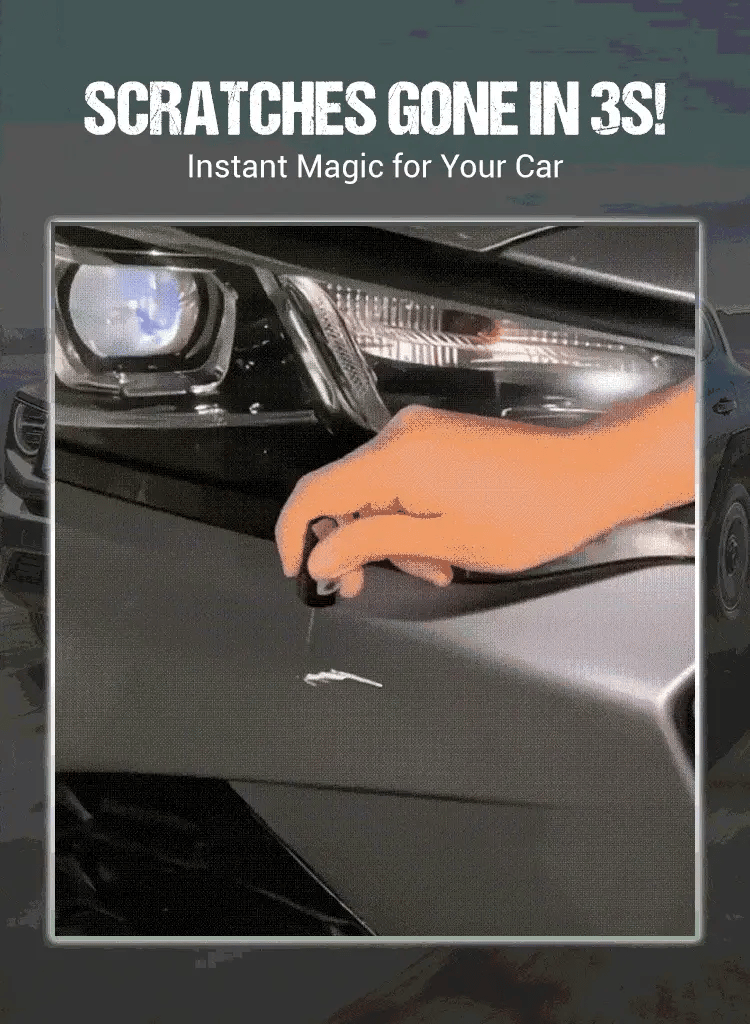 Car scratch repair pen removes scratches demonstration