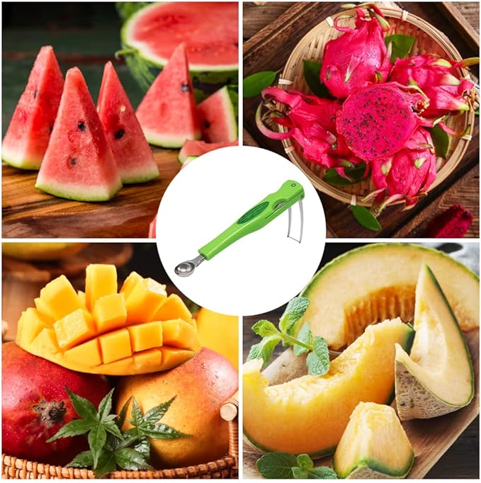 3-in-1 fruit tool for watermelon, dragon fruit, mango and melon