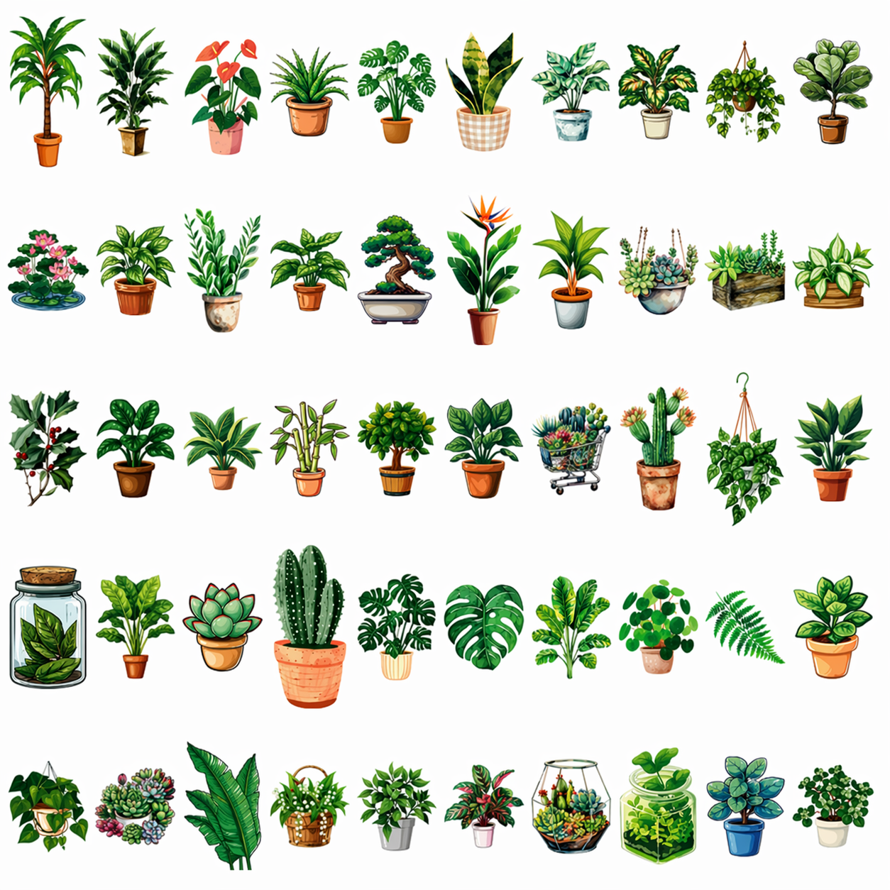 Mini Green Market Decoration Sticker Box