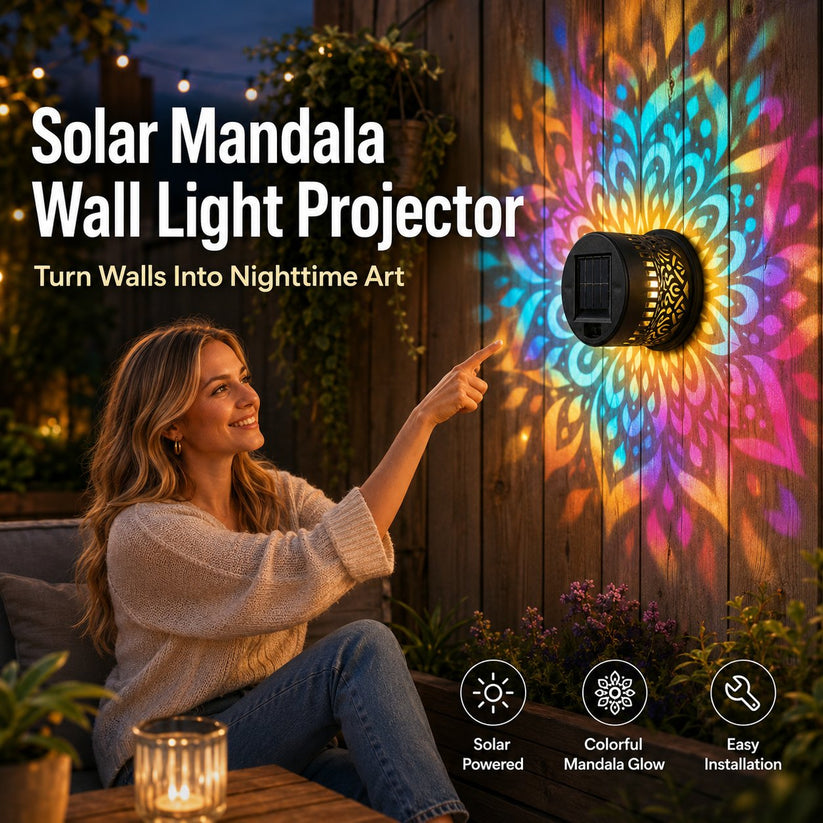 🔥Last Day Buy 1 Get 1🔥 Waterproof Outdoor Solar Mandala Wall Light - Ambient Lighting  🌌