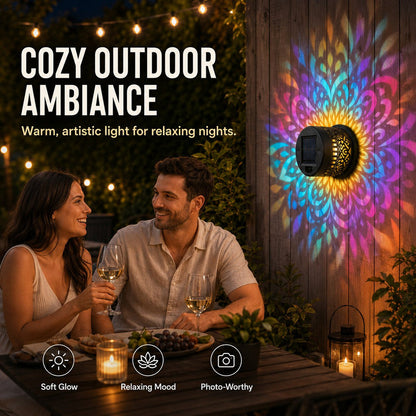 🔥Last Day Buy 1 Get 1🔥 Waterproof Outdoor Solar Mandala Wall Light - Ambient Lighting  🌌