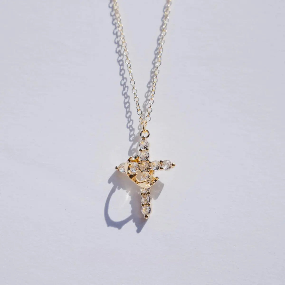🔥Last Day Buy 1 Get 1 🔥Rotating Cross Diamond-Set Crown Necklace📿