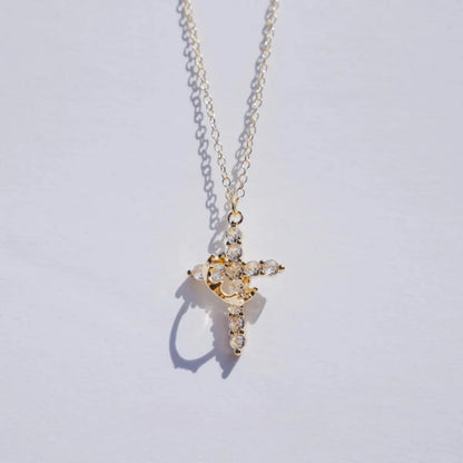🔥Last Day Buy 1 Get 1 🔥Rotating Cross Diamond-Set Crown Necklace📿