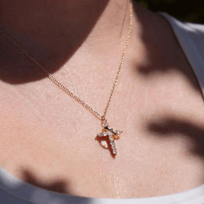 🔥Last Day Buy 1 Get 1 🔥Rotating Cross Diamond-Set Crown Necklace📿