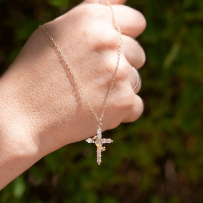 🔥Last Day Buy 1 Get 1 🔥Rotating Cross Diamond-Set Crown Necklace📿