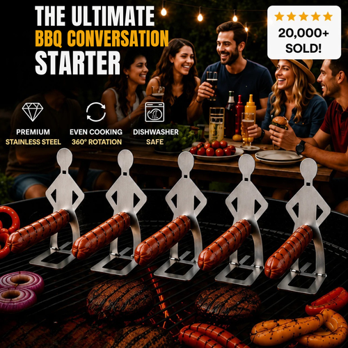 🔥Last Day Buy 2 Get 2🔥Funny Stainless Steel Sausage Grill Rack🌭