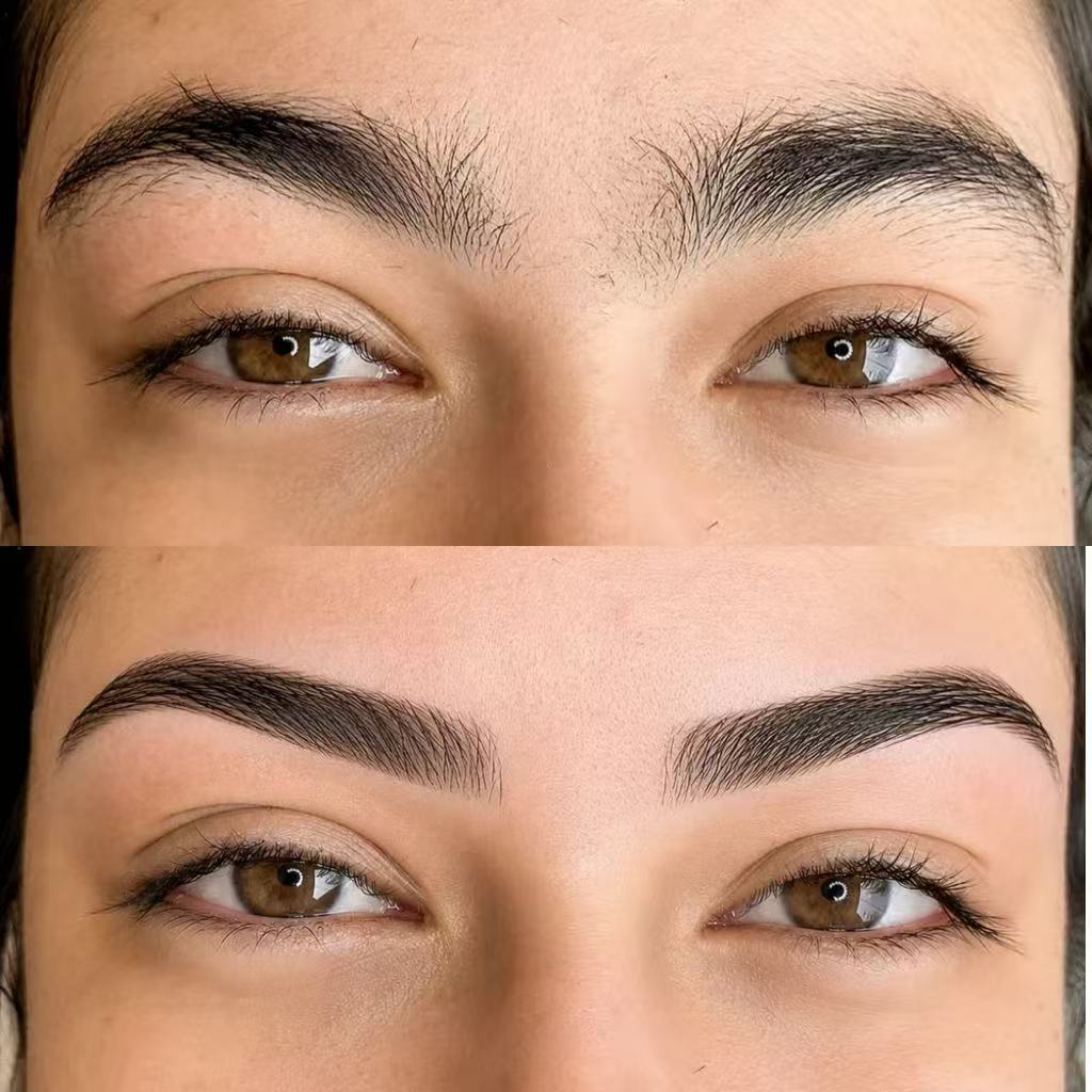 Eyebrow hair remover before and after result