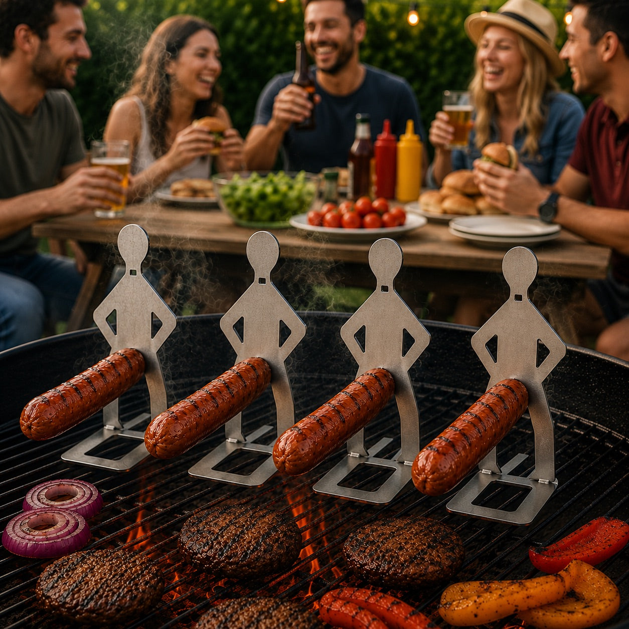 🔥Last Day Buy 2 Get 2🔥Funny Stainless Steel Sausage Grill Rack🌭