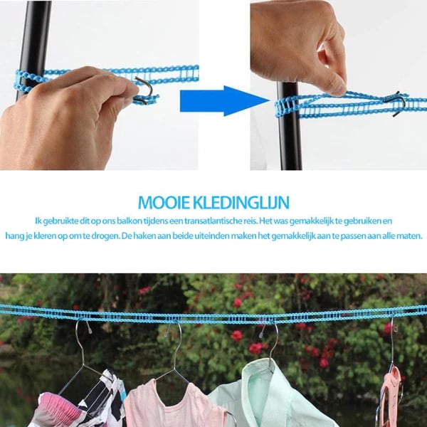 🔥LAST DAY BUY 1 GET 1🔥Non-slip, Wind-Resistant Clothesline with Hooks👕