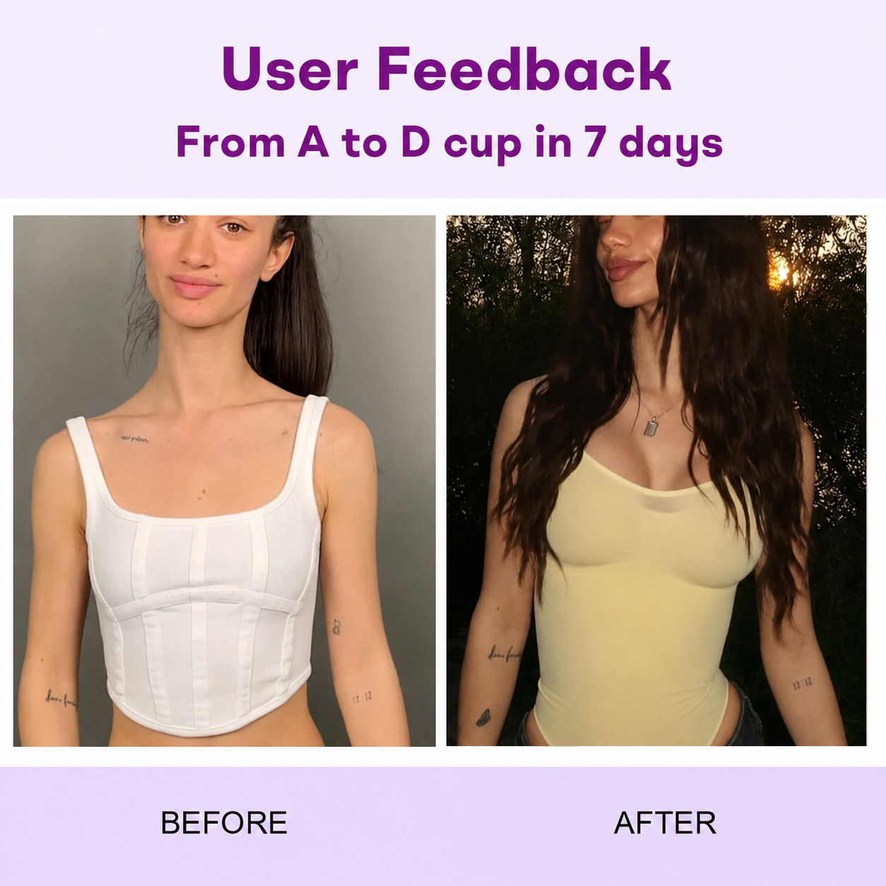 Customer style before and after feedback image three