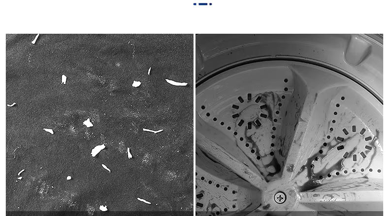 Washing machine lint and debris before using laundry lint catcher