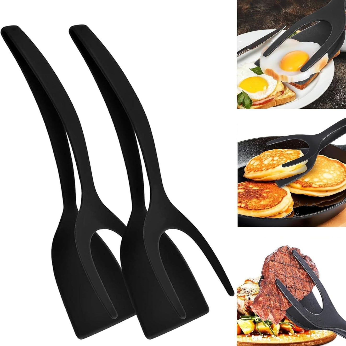 🔥LAST DAY -BUY 1 GET 1 FREE-$12.5 EACH🎁2 In 1 Grip Flip Tongs