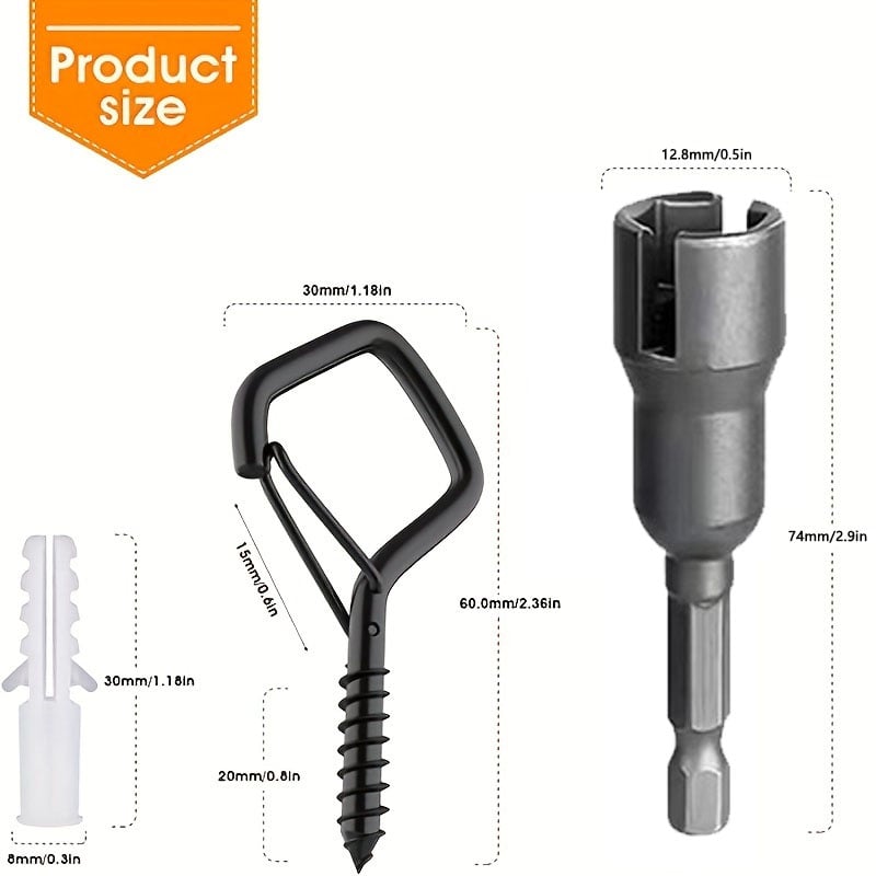 🔥Last Day Buy 5 Get 5🔥Square Snap Hanging Hook Nails📌📌